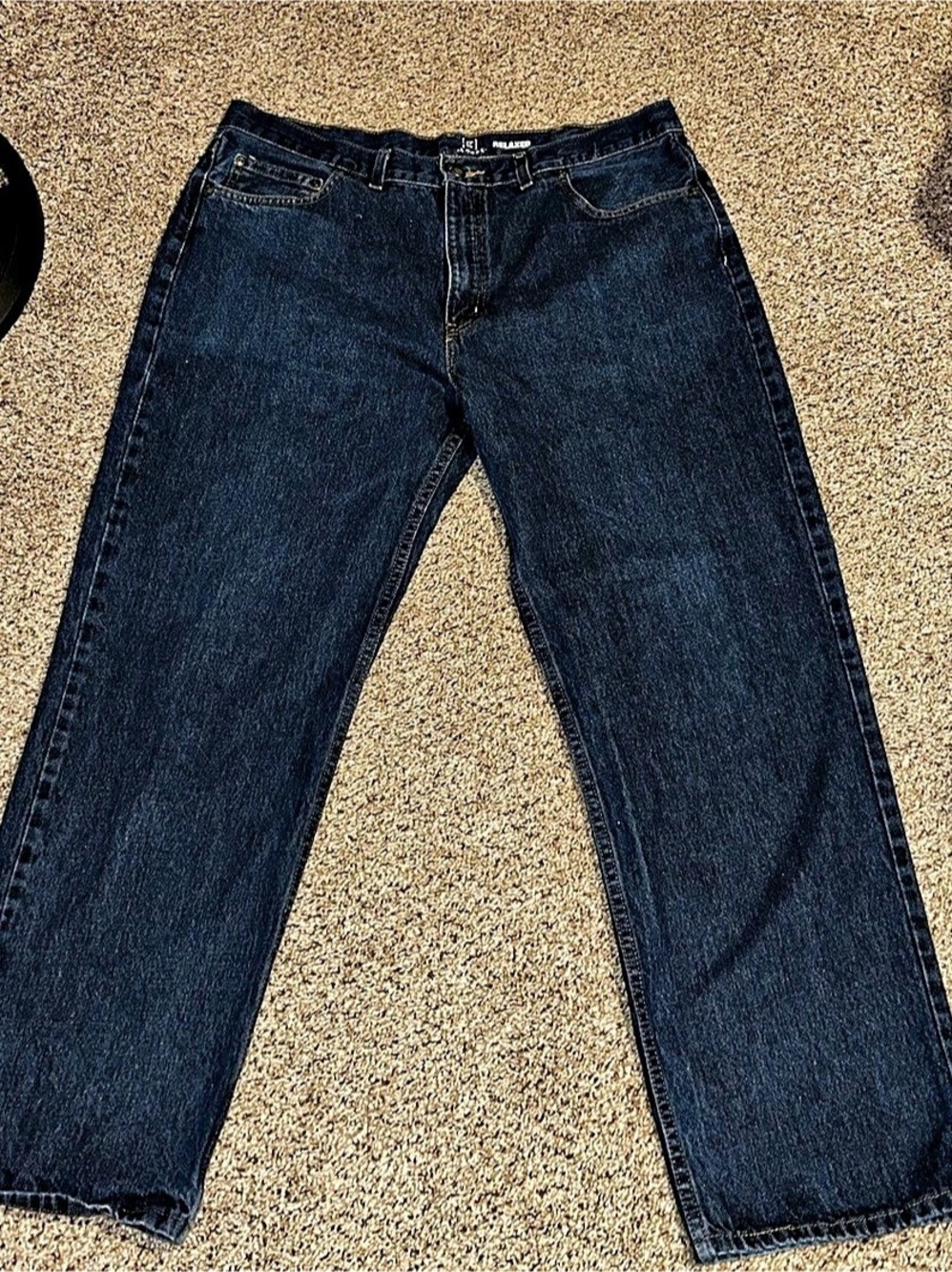 George Men's Relaxed Fit Jeans Blue Waist 38x32